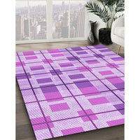 Patterned Blossom Pink Rug, pat1155pur