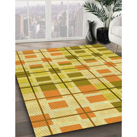 Patterned Bold Yellow Rug, pat1155yw