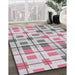 Patterned Gray Novelty Rug in Family Room, pat1155