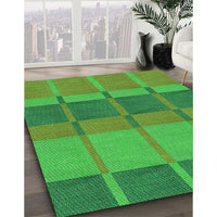 Patterned Forest Green Rug, pat1156grn