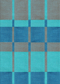 Machine Washable Transitional Bright Turquoise Blue Rug, wshpat1156lblu