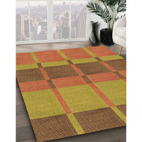 Patterned Mahogany Brown Rug, pat1156org