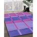 Machine Washable Transitional Purple Mimosa Purple Rug in a Family Room, wshpat1156pur