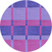 Square Machine Washable Transitional Purple Mimosa Purple Rug in a Living Room, wshpat1156pur