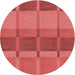 Square Patterned Red Rug, pat1156rd