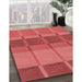 Machine Washable Transitional Red Rug in a Family Room, wshpat1156rd