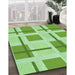 Patterned Jade Green Rug in Family Room, pat1157grn