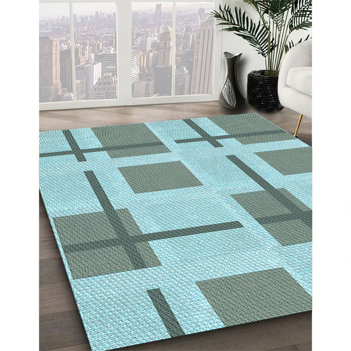 Machine Washable Transitional Blue Rug in a Family Room, wshpat1157lblu