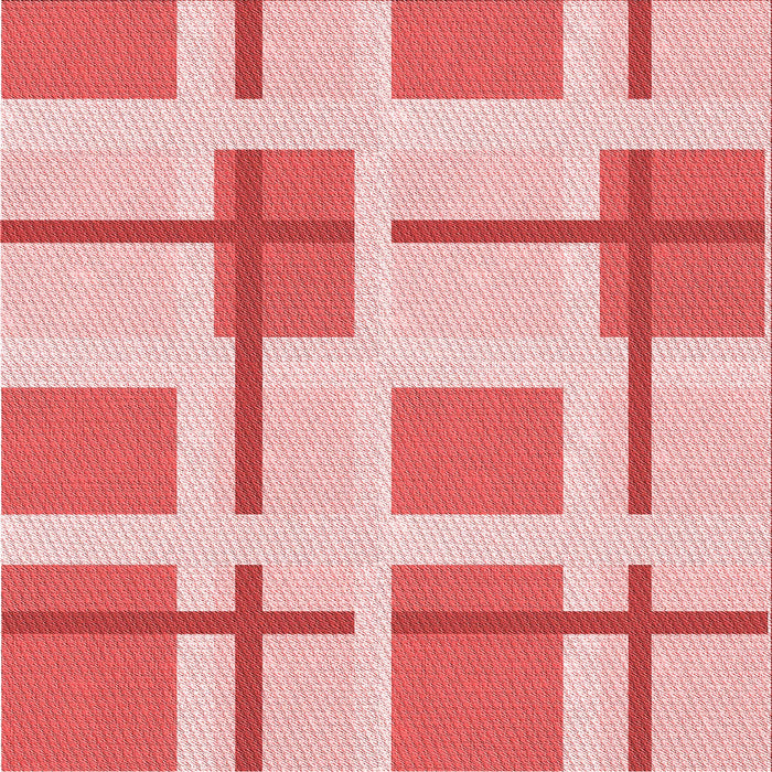 Round Patterned Deep Rose Pink Rug, pat1157rd