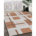 Machine Washable Transitional Gold Brown Rug in a Family Room, wshpat1157