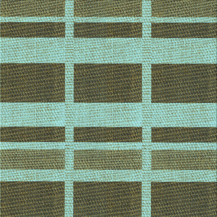 Round Machine Washable Transitional Antique Bronze Green Rug, wshpat1158lblu