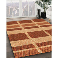 Patterned Orange Rug, pat1158org