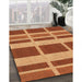 Patterned Orange Rug in Family Room, pat1158org