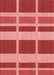 Machine Washable Transitional Red Rug, wshpat1158rd