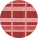 Square Patterned Red Rug, pat1158rd