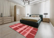 Patterned Red Rug in a Bedroom, pat1158rd