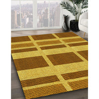 Patterned Mahogany Brown Rug, pat1158yw