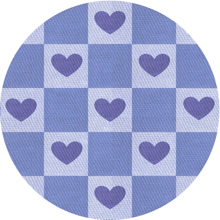 Square Patterned Pastel Blue Rug, pat1159blu