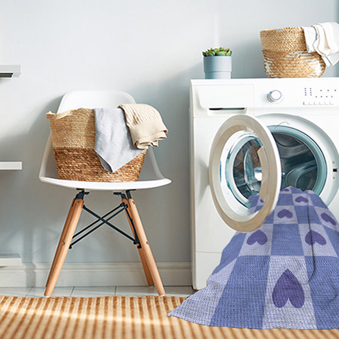 Machine Washable Transitional Pastel Blue Rug in a Washing Machine, wshpat1159blu