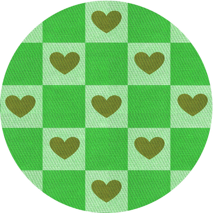 Square Patterned Neon Green Rug, pat1159grn