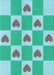 Patterned Light Sea Green Rug, pat1159lblu