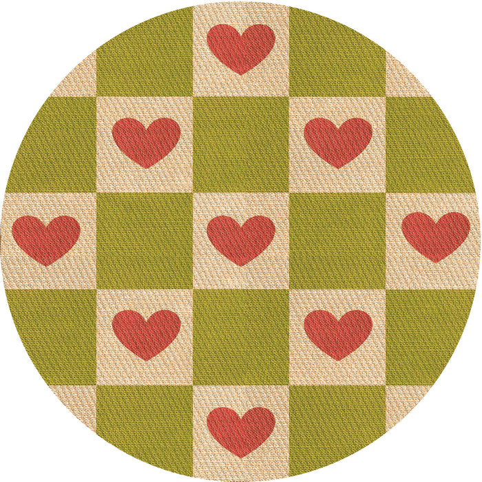 Square Patterned Chrome Gold Yellow Rug, pat1159org