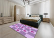 Patterned Mauve Purple Rug in a Bedroom, pat1159pur