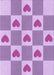 Machine Washable Transitional Mauve Purple Rug, wshpat1159pur