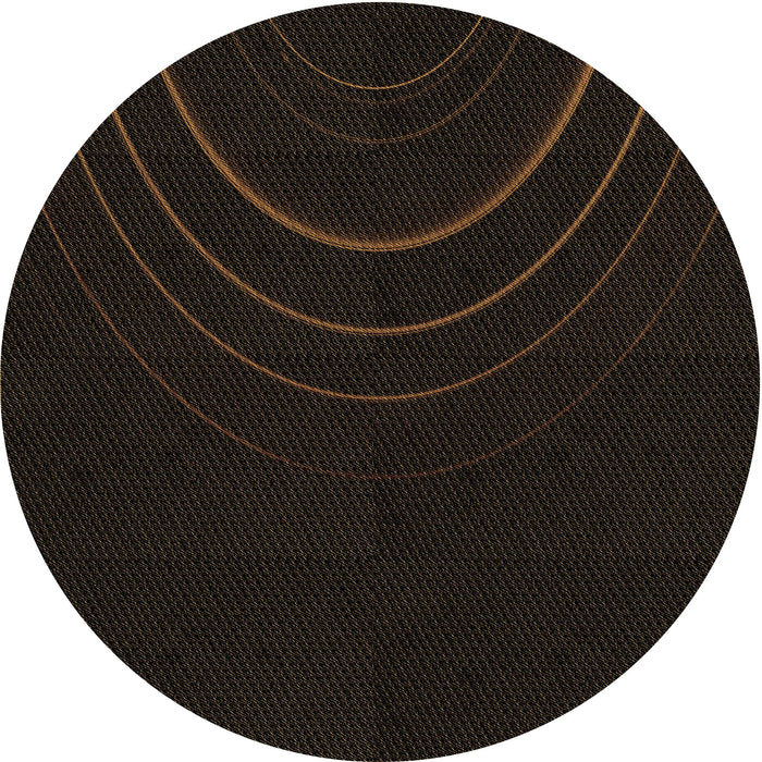 Square Patterned Black Rug, pat116brn