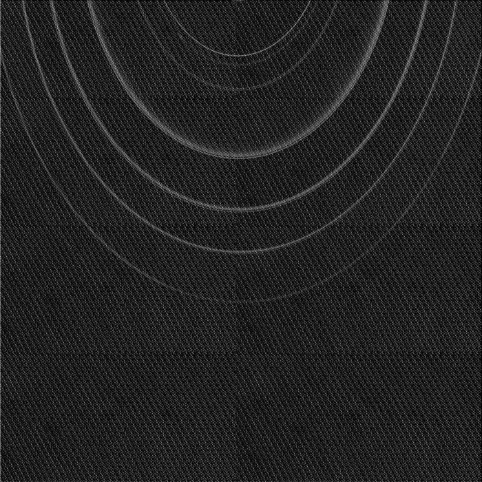 Round Patterned Black Rug, pat116gry