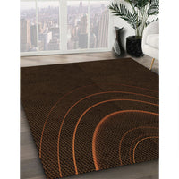 Patterned Red Brown Rug, pat116org