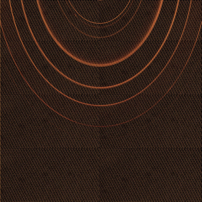 Round Patterned Red Brown Rug, pat116org