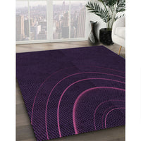 Patterned Black Rug, pat116pur