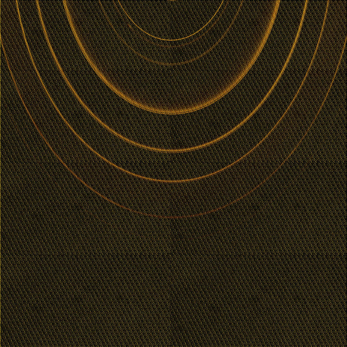 Round Patterned Black Rug, pat116yw