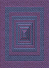 Machine Washable Transitional Purple Rug, wshpat1160blu