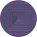 Square Machine Washable Transitional Purple Rug in a Living Room, wshpat1160blu