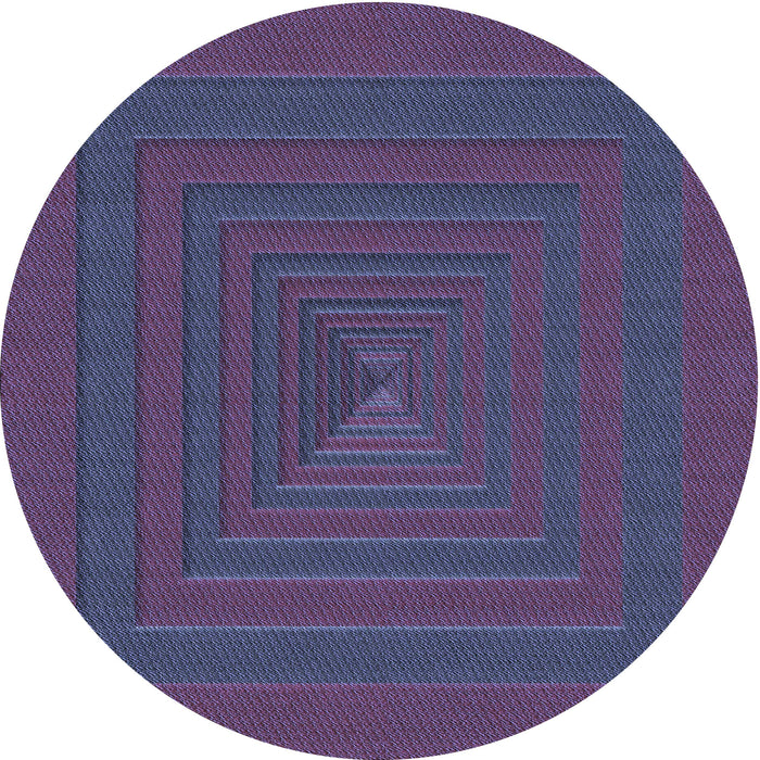 Square Patterned Purple Rug, pat1160blu