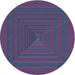 Square Patterned Purple Rug, pat1160blu
