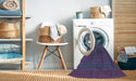 Machine Washable Transitional Purple Rug in a Washing Machine, wshpat1160blu