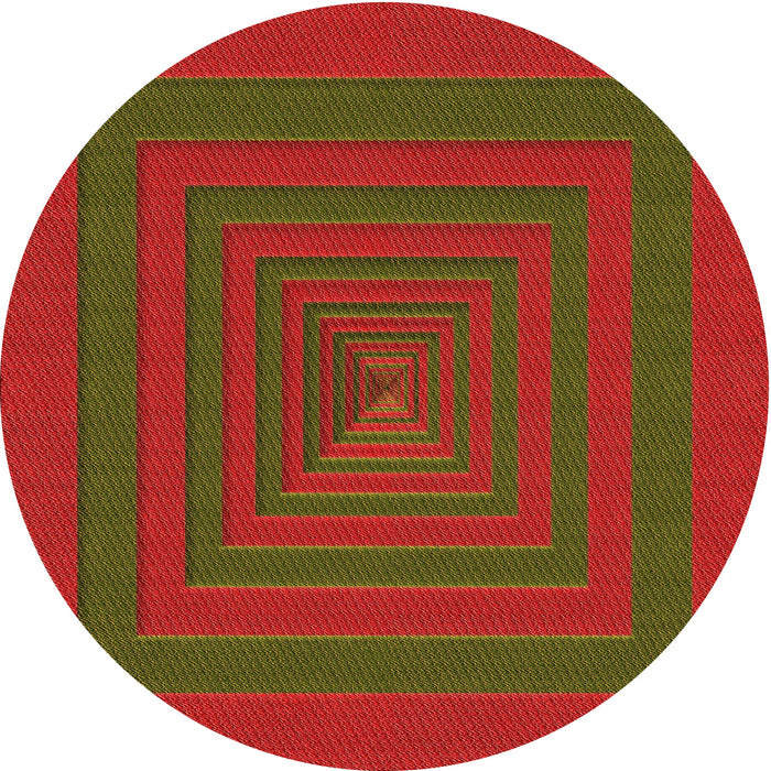 Square Patterned Dark Bronze Brown Rug, pat1160org