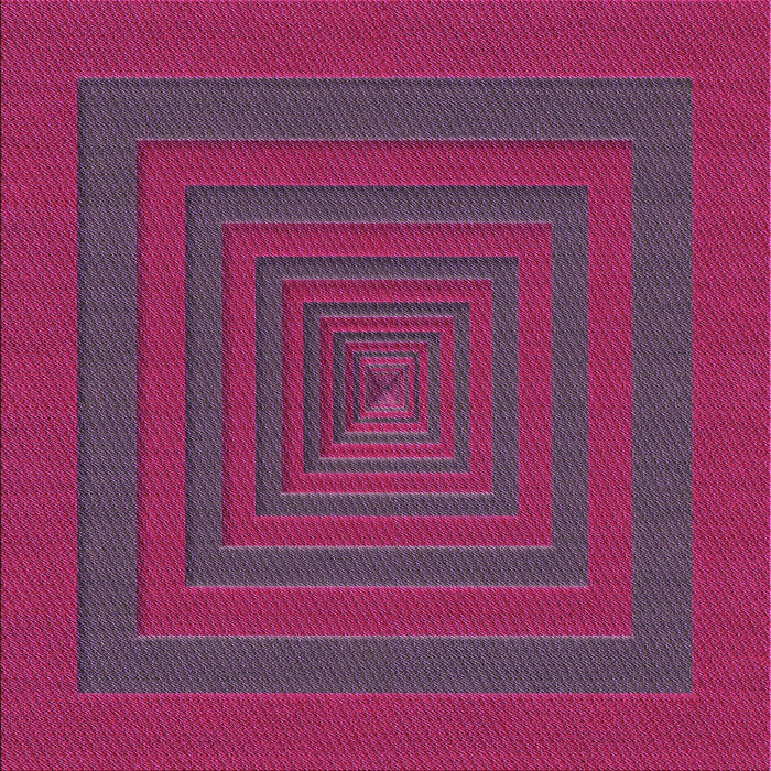 Round Patterned Raspberry Red Rug, pat1160pur