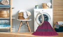 Machine Washable Transitional Raspberry Red Rug in a Washing Machine, wshpat1160pur