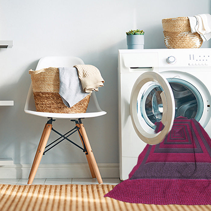Machine Washable Transitional Raspberry Red Rug in a Washing Machine, wshpat1160pur