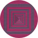 Square Machine Washable Transitional Raspberry Red Rug in a Living Room, wshpat1160pur