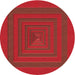Square Patterned Red Rug, pat1160rd