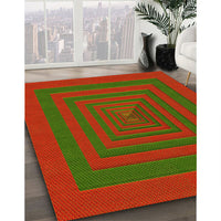 Patterned Red Rug, pat1160yw