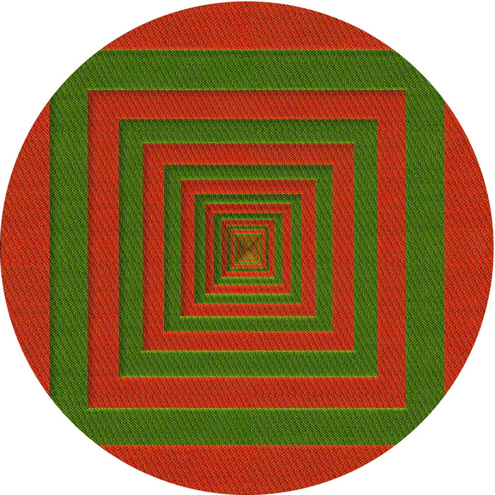Square Patterned Red Rug, pat1160yw