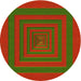 Square Patterned Red Rug, pat1160yw