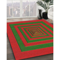 Patterned Red Novelty Rug, pat1160