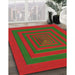 Patterned Red Novelty Rug in Family Room, pat1160